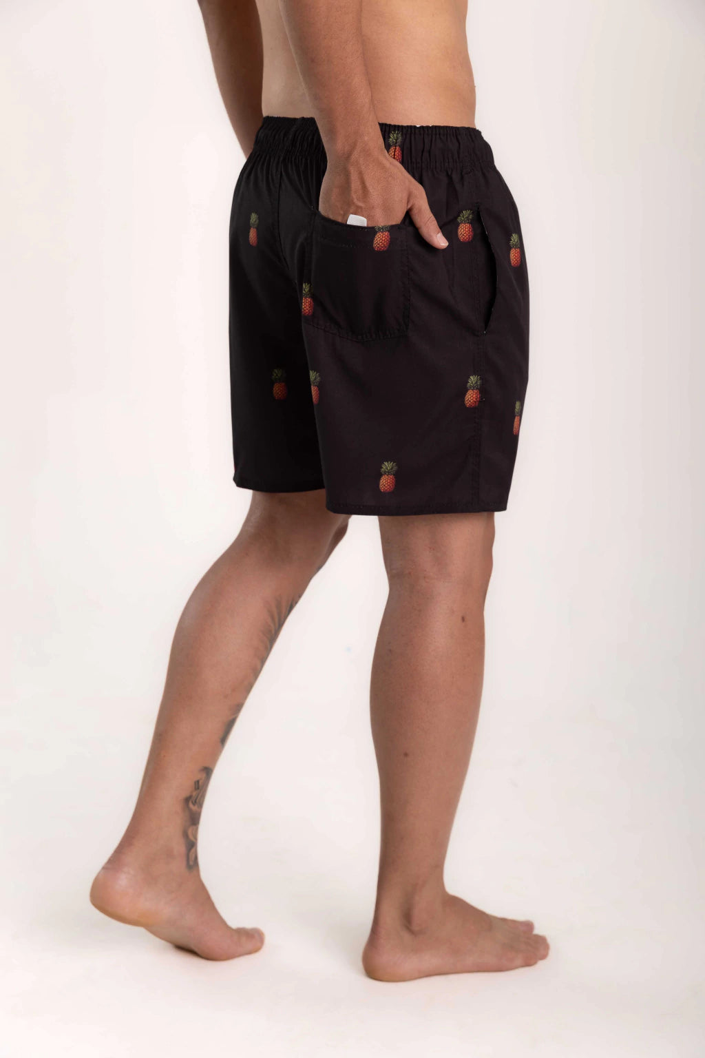 Short Elastano Abacaxi — Preto