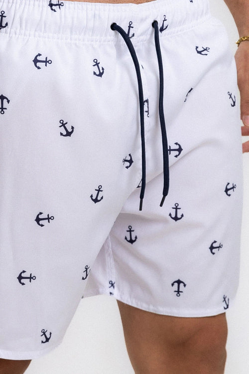 Short Elastano Âncora — Branco