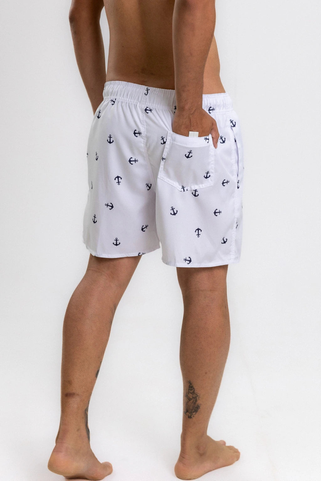 Short Elastano Âncora — Branco