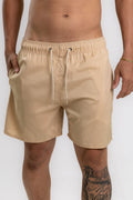 Short Elastano Areia — Bege