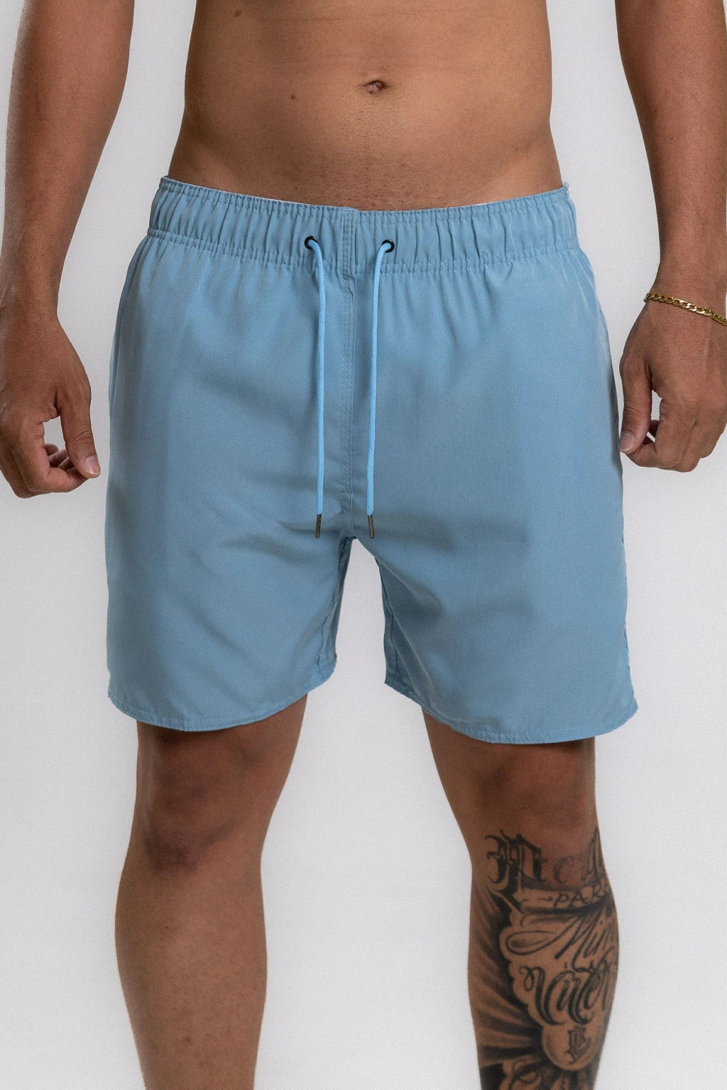 Short Elastano Azul Bebê — Azul bebê
