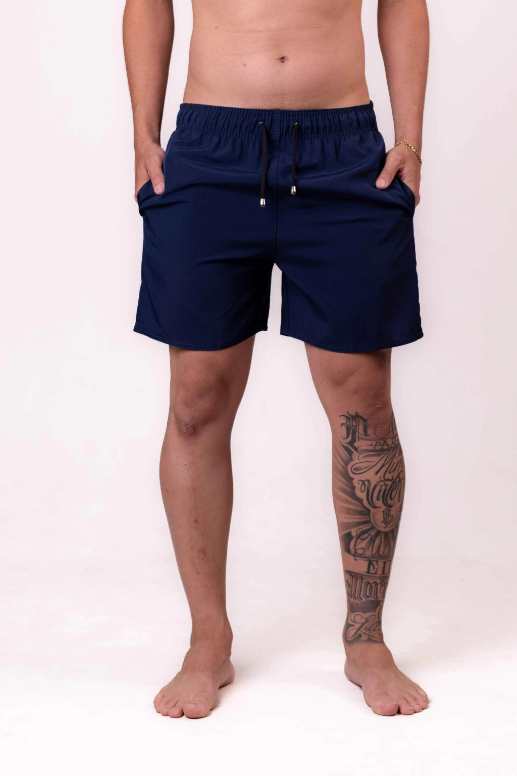 Short Elastano Azul Marinho — Azul marinho