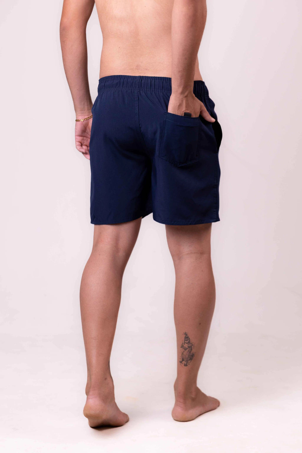 Short Elastano Azul Marinho — Azul marinho