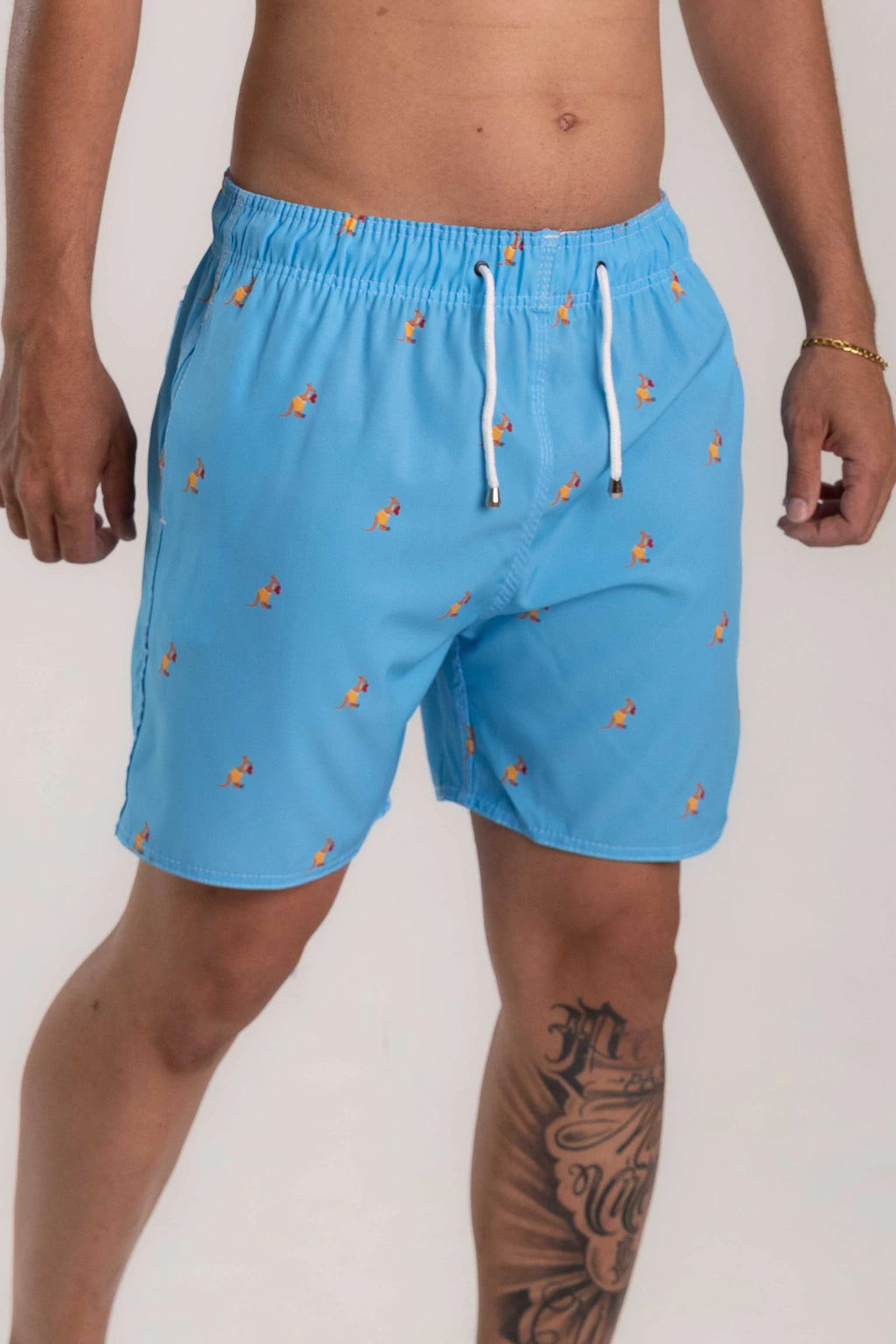 Short Elastano Canguru — Azul claro