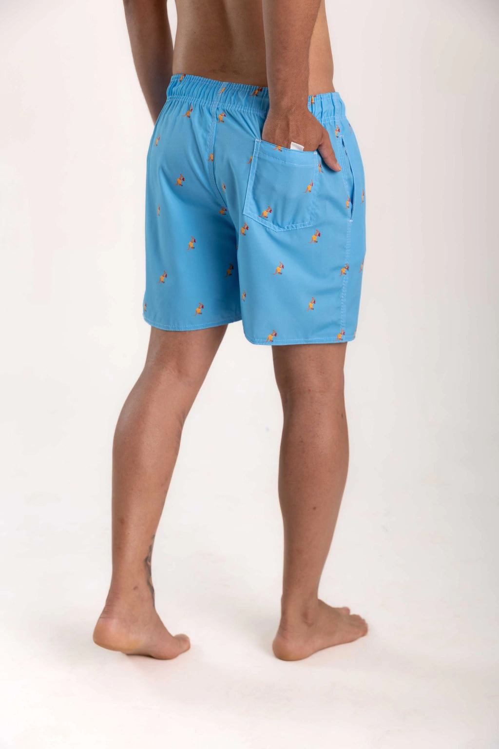 Short Elastano Canguru — Azul claro