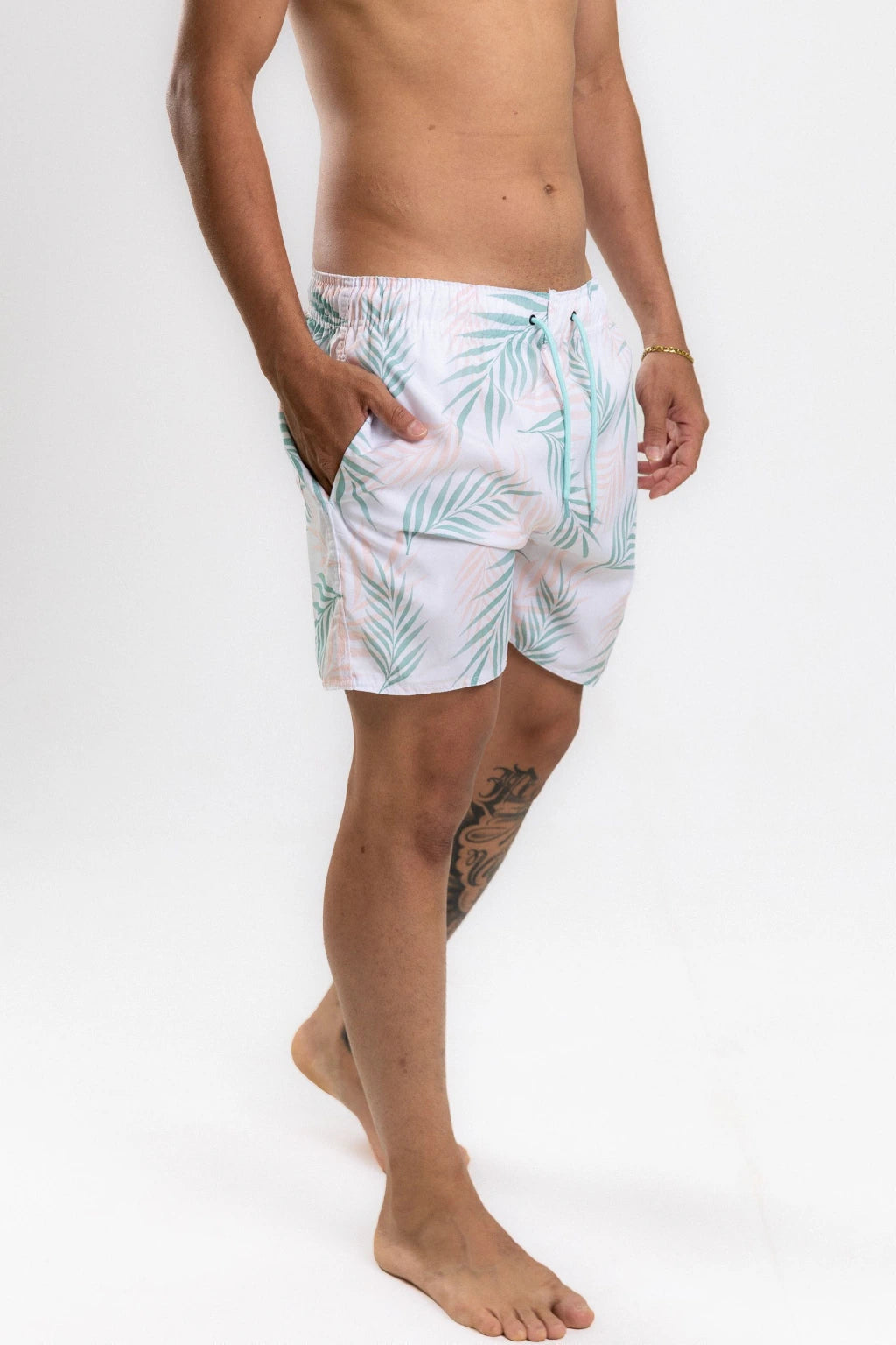 Short Elastano Caribe — Branco
