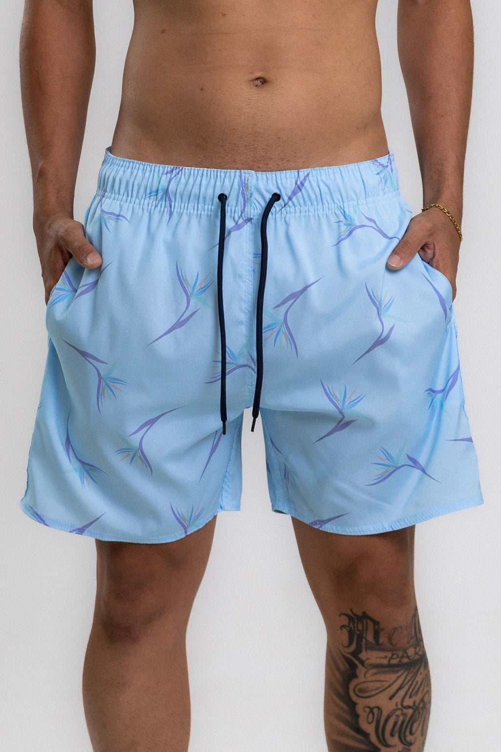 Short Elastano Santorine — Azul claro