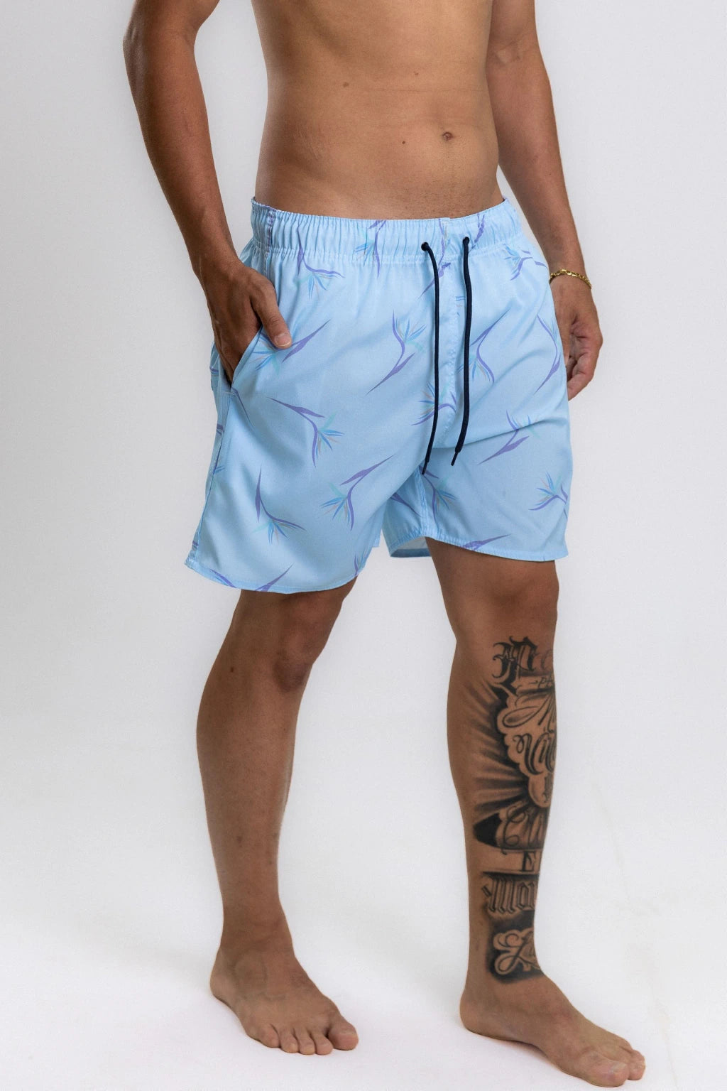 Short Elastano Santorine — Azul claro