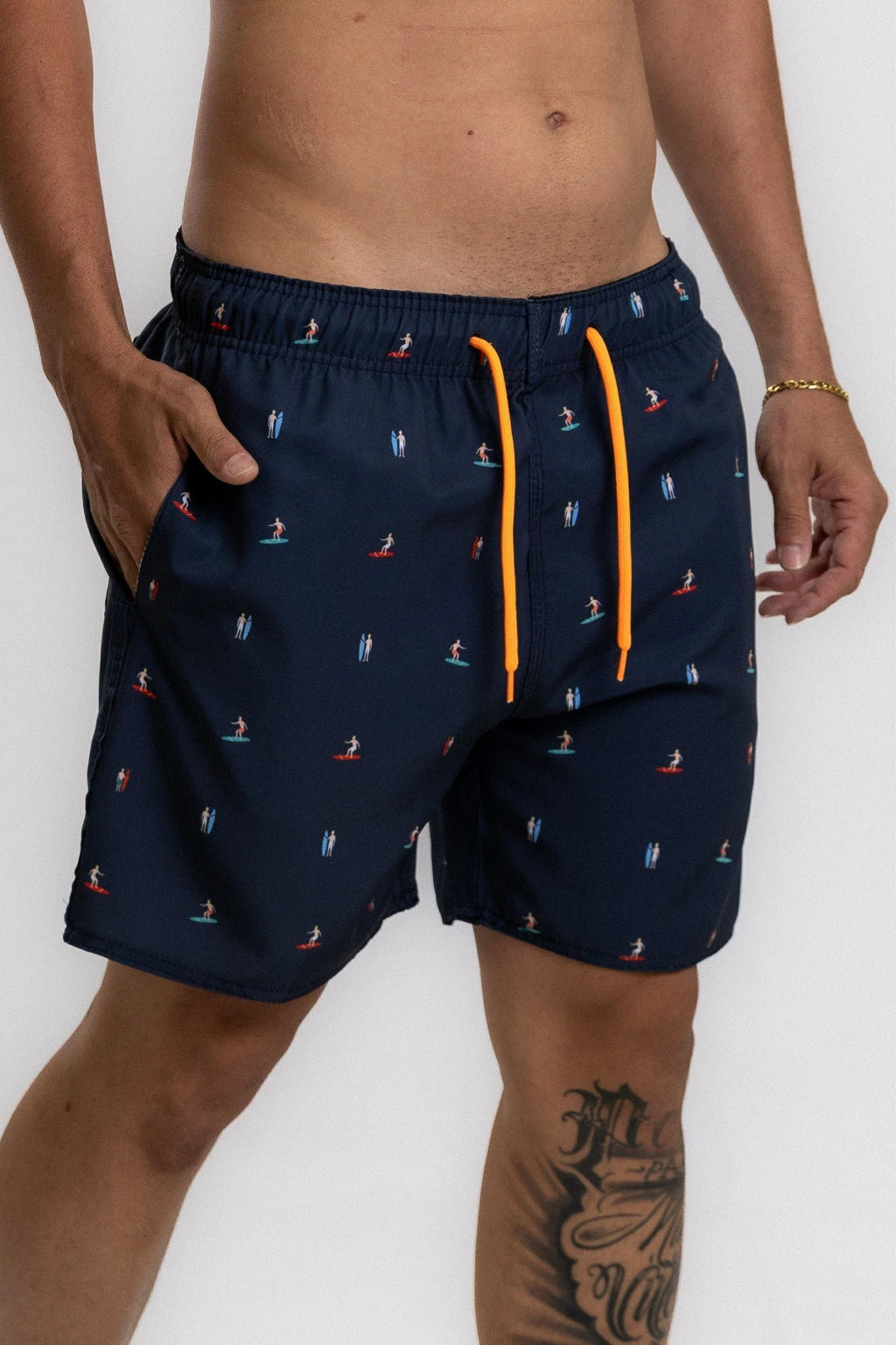 Short Elastano Surfista — Azul marinho