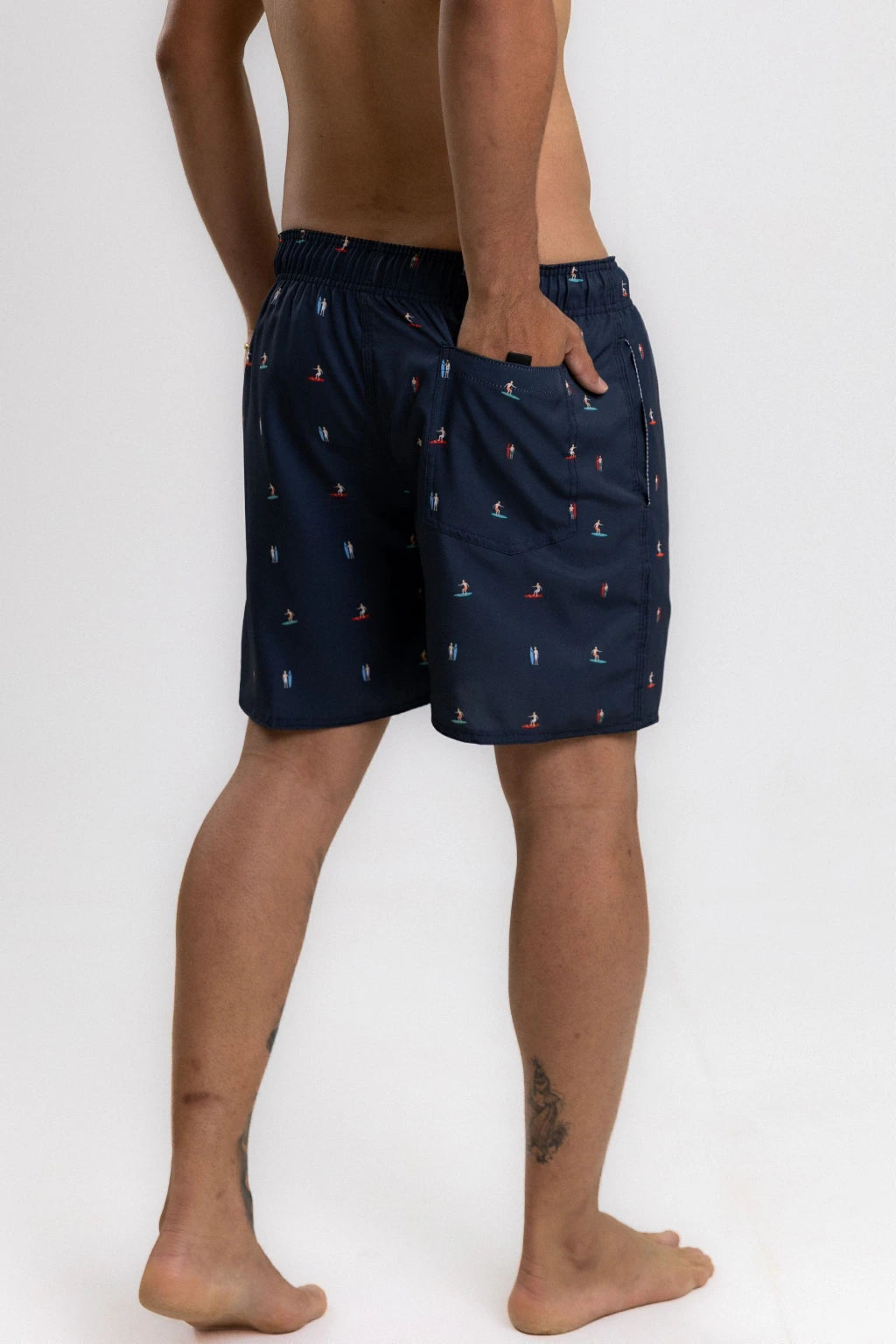 Short Elastano Surfista — Azul marinho