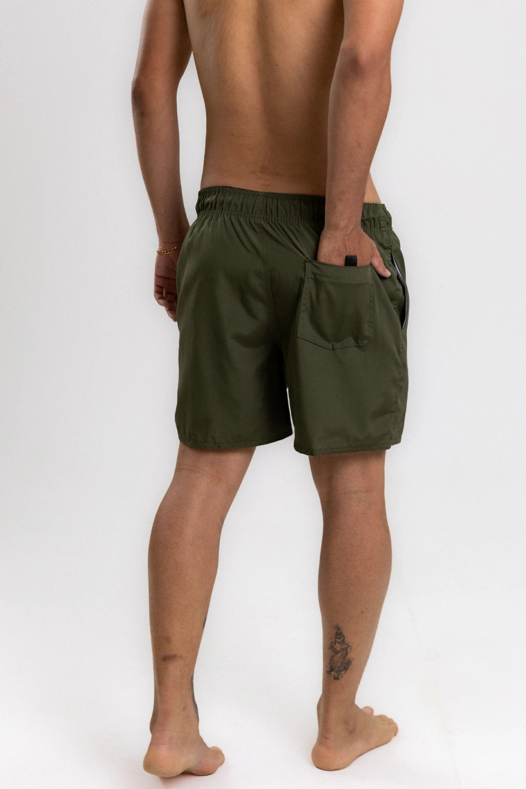 Short Elastano Verde Militar — Verde Militar